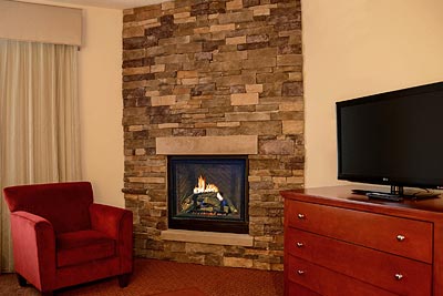 Cozy fireplace suite at the Penn Wells Lodge in Wellsboro, PA Cozy fireplace suite at the Penn Wells Lodge in Wellsboro, PA