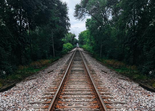 Tioga Railroad Pennsylvania Railroad tracks in a forest