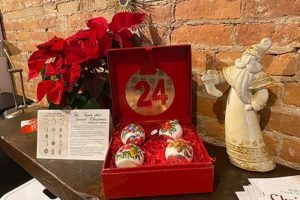 Christmas ornament vignette